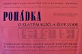 Pardubice, SDO, Národní škola dívčí na Novém městě, Pohádka o zlatém klíči a živé vodě - plakát, 1950