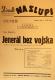 Praha-Nové Město, Vzděl. sbor vyšehradský, Divadlo Na Slupi, Jenerál bez vojska - plakát, 1949