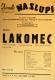 Praha-Nové Město, Vzděl. sbor vyšehradský, Divadlo Na Slupi, Lakomec - plakát, 1949
