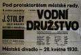 Pardubice, SDO, Vodní družstvo - plakát, 1930