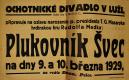 Luže, Jaroslav, Plukvvník Švec - plakát, 1929