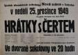 Sobotka, Nová scéna, Hrátky s čertem - plakát, 1949