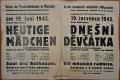 Mlázovice, SDO, Dnešní děvčátka - plakát, 1942