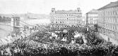 Praha, Národní divadlo, pokládání základního kamene, foto, 1868