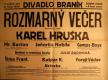 Praha-Braník, Divadlo Braník, Rozmarný večer - plakát, 1929