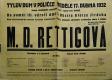 Polička, Ochotníci, M. D. Rettigová - plakát, 1932