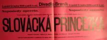 Praha-Braník, Divadlo Braník, Slovácká princezna - plakát, 1930