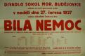 Moravské Budějovice, Sokol, Bílá nemoc - plakát, 1937