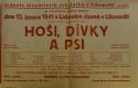Litomyšl, Jednota divadelních ochotníků, Hoši, dívky a psi - plakát, 1941