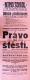 Moravské Budějovice, Kino Sokol - plakát, 1921