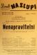 Praha-Nové Město, Vzděl. sbor vyšehradský, Divadlo Na Slupi, Nenaprevitelní - plakát, 1948