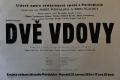 Pardubice, Lidová opera, Dvě vdovy  - plakát, 1954