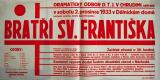 Chrudim, Dělnická tělocvičná jednota, Bratří sv. Františka - plakát, 1933