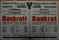 Hořice, Pelikánova jednota, Bankrot - plakát, 1941