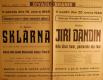 Praha-Nové Město, Pražská beseda, Jiří Dandin, Praha-Malá Strana, Malostranská beseda, Sklárna - plakát, 1949