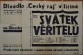 Jičín, Tyl, Svátek věřitelů - plakát, 1938
