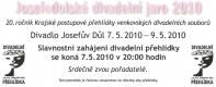 Josefův Důl, J. K. Tyl, Josefodolské divadelní jaro, pozvánka, 2010