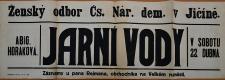 Jičín, Národní demokracie, Jarní vody - plakát, 1922