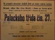 Jičín, Občansko čtenářská beseda, Palackého třída 27 - plakát, 1917