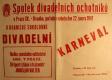 Praha-Braník, SDO, Divadelní karneval, v branické sokolovně - plakát, 1947