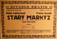 Praha-Braník, Divadlo Braník, Starý markýz - plakát, 1929