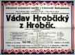 Ukrajina, Užhorod, Radvánky, Slovanská beseda a soc.dem.strana a Český dramatický klub, Václav Hrobčický z Hrobčic - plakát, 1929