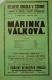 Praha-Žižkov, Dělnické divadlo, Márinka Válková - plakát, 1912