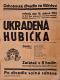Vitiněves, SDO, Ukradená hubička - plakát, 1933