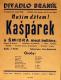 Praha-Braník, SDO, Kašpárek a Šmidra mezi Indiány - plakát, 1946
