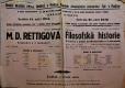 Polička, Ochotníci, M. D. Rettigová, Svitavy, Lidové divadlo, Filosofská historie - plakát, 1949