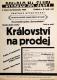 Praha-Nové Město, Divadlo Na Slupi, Království na prodej - plakát, 1936