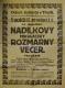 Třešť, Ochotnická jednota, Mikulášský večer - plakát, 1925