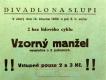 Praha-Nové Město, Divadlo Na Slupi, Vzorný manžel - plakát, 1933