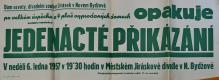 Nový Bydžov, Jirásek, Plakáty, Jedenácté přikázání - plakát, 1957