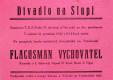 Praha-Nové Město, Divadlo Na Slupi, Flachsman vychovatel - plakát, 1932