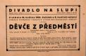 Praha-Nové Město, Divadlo Na Slupi, Děvče z předměstí - plakát, 1930