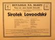 Praha-Nové Město, Divadlo Na Slupi,  Sirotek Lowoodský - plakát, 1933