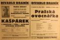 Praha-Braník, SDO, Kašpárek s úsměvem v líčku - zachránil princeznu dráteníčků - Pražská ovocnářka - plakát, 1932
