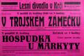 Praha-Krč, Lesní divadlo, V trojském zámečku - Hospůdka u Markyty - plakát, 1940