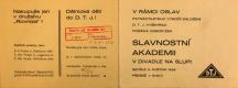 Praha-Vyšehrad, DTJ, Slavnostní akademie, v Divadle Na Slupi - program - 1.strana, 1936