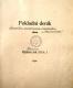 Bojanovice, SDO, SOkA Praha-západ, Pokladní deník, tit str., 1925