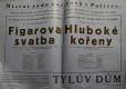 Pardubice, Městské a oblastní divadlo, Figarova svatba - Hlubpké kořeny - plakát, 1949