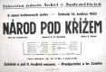 Sudoměřice u Bechyně, Sokol, Národ pod křížem - plakát, 1949