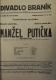 Praha-Braník, SDO, Manžel putička - plakát, 1926