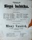 Chrudim, Divadelní ochotníci, Slepá babička - Mlsný Vašíček - plakát, 1867