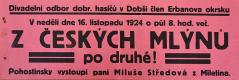 Dobeš, Hasiči, Z českých mlýnů - plakát, 1924