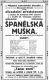 Havlíčkův Brod, SDO, Španělská muška - plakát, 1917