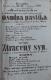 Radnice, Spolek divadelních ochotníků, Osudná paštika; Ztracený syn – cedule ze šablony, 1863