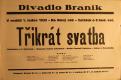 Praha-Braník, SDO, Třikrát svatba - plakát, 1933