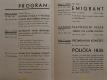 Polička, Ochotníci, Program k stému výročí založení spolku, 1935